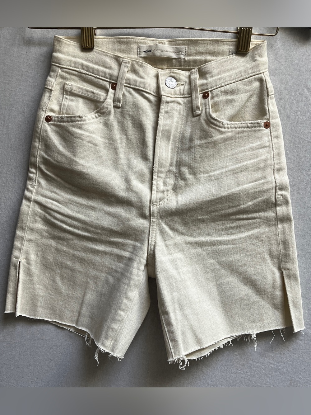 Wilfred Citizens of Humanity Cleo Super High Rise Slim Denim Shorts Size 23